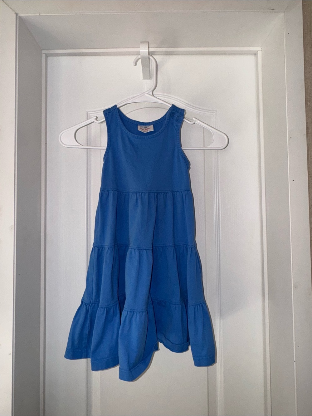 Hanna Andersson Bright Blue Tiered Sleeveless Dress